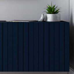 Heze Furniture Elpis Glamour Tv Sideboard 168Cm Push-To-Open Cabinet - Navy Matt / Copper Frame - thumbnail 6