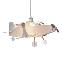 Children's White Aeroplane Lampshade Ceiling Light Shade Plastic Novelty Lights