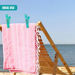 Geezy Towel Clips Colourful Pegs For Beach Laundry Clothes Lounger Clamps 8Pcs - thumbnail 5