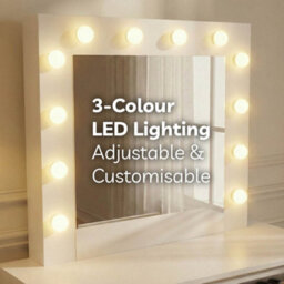 Levede Dressing Table Vanity Set Stool Makeup Leds Mirror Jewellery Organizer - thumbnail 7