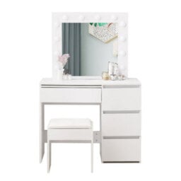 Levede Dressing Table Vanity Set Stool Makeup Leds Mirror Jewellery Organizer - thumbnail 3