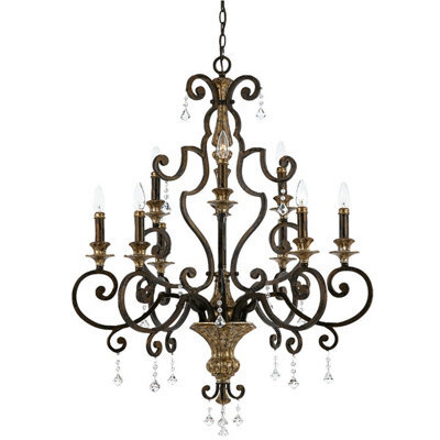 Elegant 9 Bulb Heirloom Chandelier Pendant Ceiling Light With Led E14 60W Bulbs - image 1