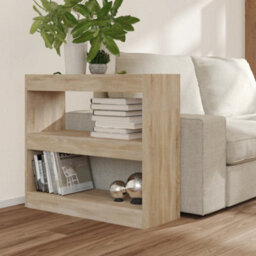 Berkfield Book Cabinet/room Divider Sonoma Oak 80X30X72 Cm - thumbnail 6