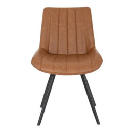 Hill Interiors Scandi-Inspired Tan Swivel Dining Chair - thumbnail 3