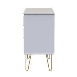 Cube Ready Assembled Matt Grey & White Media Unit With 2 Shelves & 3 Drawers, (H)97Cm X (W)74Cm X (D)39.5Cm - thumbnail 6
