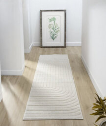 Aya Living Room Area Rug - Arches Pattern Wabi Sabi Cream 60Cm X 220Cm - thumbnail 1