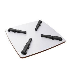 Living And Home Outdoor Square Black Mdf Wooden Tabletop Folding Table Foldable Table With Plastic Leg 800X800 mm - thumbnail 5