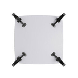 Living And Home Outdoor Square Black Mdf Wooden Tabletop Folding Table Foldable Table With Plastic Leg 800X800 mm - thumbnail 4