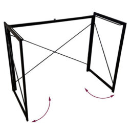 House Of Home Multifunction Folding Desk Portable Compact Computer Table In Black 100Cm - thumbnail 4