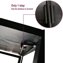 House Of Home Multifunction Folding Desk Portable Compact Computer Table In Black 100Cm - thumbnail 7