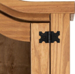 Seconique Corona 2 Door 2 Drawer Glass Display Unit Distressed Waxed Pine  Glass - thumbnail 8