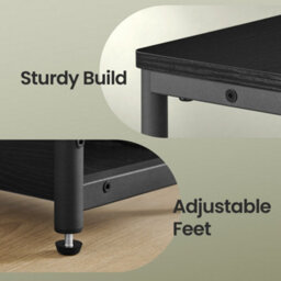 Ledrem Side Table With Charging Station, 3-Tier Narrow End Table, Magazine Rack, For Living Room, Bedroom, Study, Black - thumbnail 7
