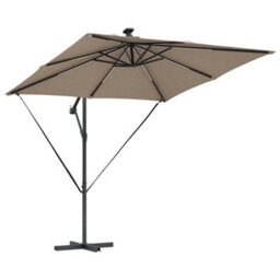 Berkfield Cantilever Banana Parasol Taupe 249 X 249 X 250 Cm - thumbnail 4