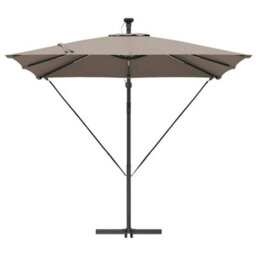 Berkfield Cantilever Banana Parasol Taupe 249 X 249 X 250 Cm - thumbnail 5