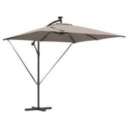 Berkfield Cantilever Banana Parasol Taupe 249 X 249 X 250 Cm - thumbnail 2