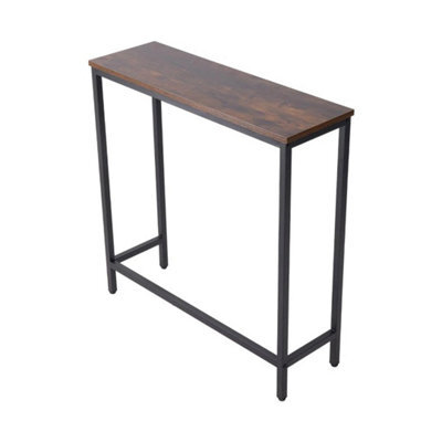 Single-Tier Narrow Console Side Table Hallway Entryway Table Metal Frame - image 1