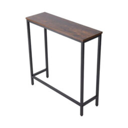 Single-Tier Narrow Console Side Table Hallway Entryway Table Metal Frame - thumbnail 1