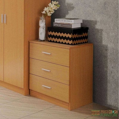 3 Drawer Chest Of Drawers In Beech Chest For Bedroom - image 1