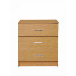 3 Drawer Chest Of Drawers In Beech Chest For Bedroom - thumbnail 4