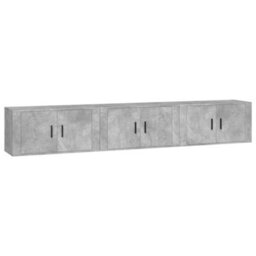 Berkfield Wall-Mounted Tv Cabinets 3 Pcs Concrete Grey 80X34.5X40 Cm - thumbnail 2