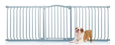 Bettacare Curved Top Dog Gate, 197Cm - 206Cm, Matt Grey, Pressure Fit Pet Gate For Dog And Puppy, Pet And Dog Barrier - image 1