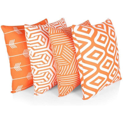 Penguin Home 100% Cotton Set Of 4 - Decorative Double Sided Square Cushion Covers - image 1