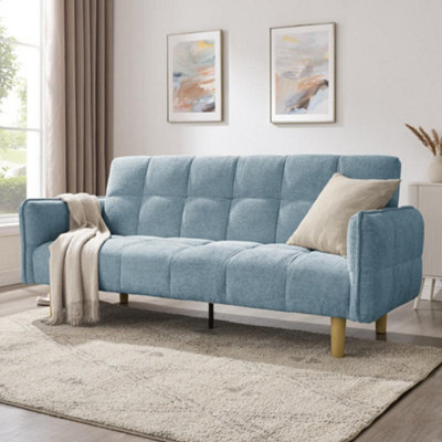 Home Detail Bergamot Clic-Clac Sofa Bed, Blue Chenille - image 1