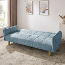Home Detail Bergamot Clic-Clac Sofa Bed, Blue Chenille - thumbnail 2
