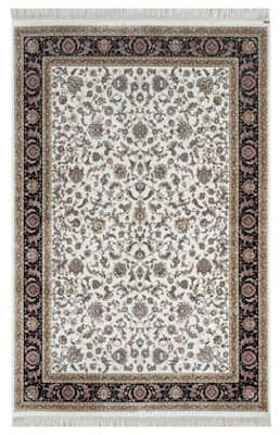 MiHOMEUK Minyatur Premium Quality V1006A White Abstract Modern Turkish Area Rug - 160 X 230 Cm - image 1