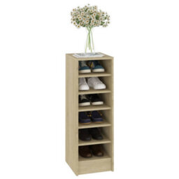 Berkfield Shoe Cabinet Sonoma Oak 31.5X35X90 Cm Engineered Wood - thumbnail 6