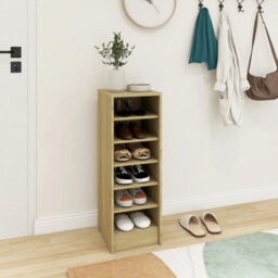 Berkfield Shoe Cabinet Sonoma Oak 31.5X35X90 Cm Engineered Wood - thumbnail 5