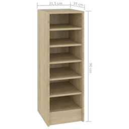 Berkfield Shoe Cabinet Sonoma Oak 31.5X35X90 Cm Engineered Wood - thumbnail 7