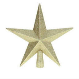 Premier Decorations Limited Premier - Champagne Gold Tree Top Star, Glitter Finish, 20Cm - thumbnail 2