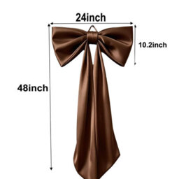 Amorly 48In Oversized Giant Coffee Bow, Gothic Hanging Decor For Halloween, Mantel,entryway,wall,christmas Tree Topper & Party Decoration - thumbnail 3