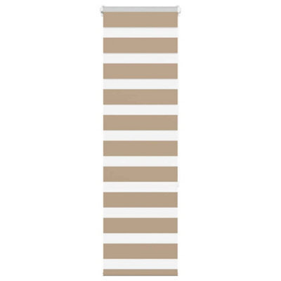 Berkfield Zebra Blind Sand Brown 45X150 Cm Fabric Width 40.9 Cm Polyester - image 1