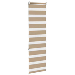 Berkfield Zebra Blind Sand Brown 45X150 Cm Fabric Width 40.9 Cm Polyester - thumbnail 4