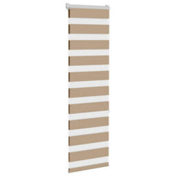 Berkfield Zebra Blind Sand Brown 45X150 Cm Fabric Width 40.9 Cm Polyester - thumbnail 3