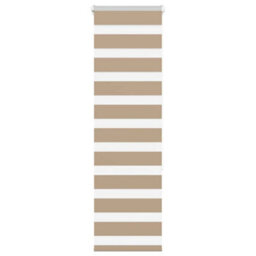 Berkfield Zebra Blind Sand Brown 45X150 Cm Fabric Width 40.9 Cm Polyester