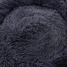 Living And Home Dark Grey Calming Round Donut Plush Dog Cuddler Bed 70Cm Dia X 20Cm H - thumbnail 4