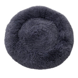 Living And Home Dark Grey Calming Round Donut Plush Dog Cuddler Bed 70Cm Dia X 20Cm H - thumbnail 2