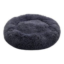 Living And Home Dark Grey Calming Round Donut Plush Dog Cuddler Bed 70Cm Dia X 20Cm H - thumbnail 1