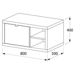 Affine 800mm Countertop Bathroom Vanity Unit Fluted Basin Sink Wall Hung Rh Shelves Oak - thumbnail 7