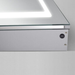 Plum&clay Rey Led Illuminated Single Mirrored Wall Cabinet With Demister (H)700mm (W)500mm - thumbnail 5