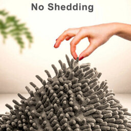 Grey 50X80Cm Non-Slip Absorbent Bath Shower Mat Rug Super Soft Chenille Machine Washable Mats - thumbnail 5