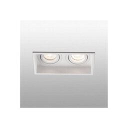 Luminosa Lighting Luminosa Hyde White Tiltable Square Recessed Downlight 2 Light, Gu10 - thumbnail 1