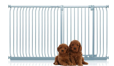 Bettacare Extra Tall Elite Dog Gate, 198Cm - 207Cm, Matt Grey, Extra Tall 96.8Cm In Height, Pressure Fit Pet Gate - image 1