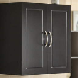 Sobuy Frg231-Sch, Bathroom Wall Cupboard Kitchen Wall Cabinet Bathroom Cabinet Mounted Storage Unit With 2 Door,black - thumbnail 9