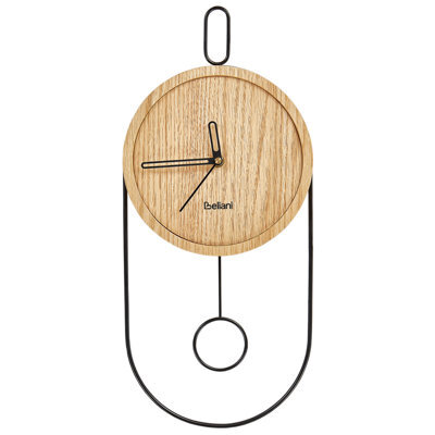 Beliani Wall Clock Sierre 20 Cm Light Brown - image 1