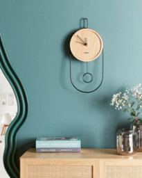 Beliani Wall Clock Sierre 20 Cm Light Brown - thumbnail 2