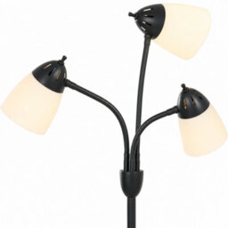 Homcom Black Tree Floor Lamp With 3 Adjustable Lights - thumbnail 2